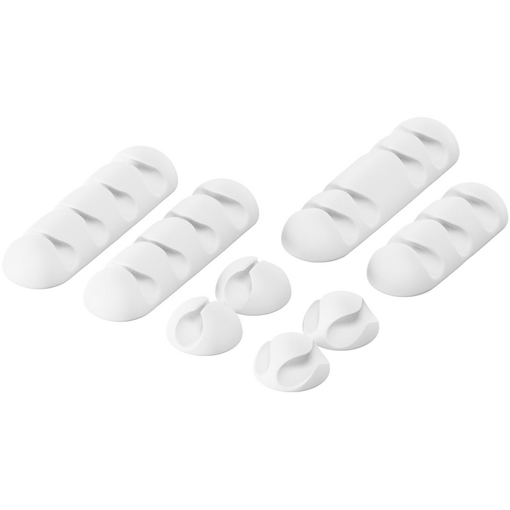 AlzaPower Cable Clips Mix 8 pcs fehér (APW-COGBMIX8W)-0