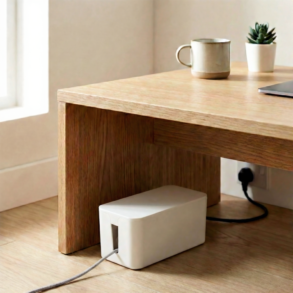 Cable management box (white) small