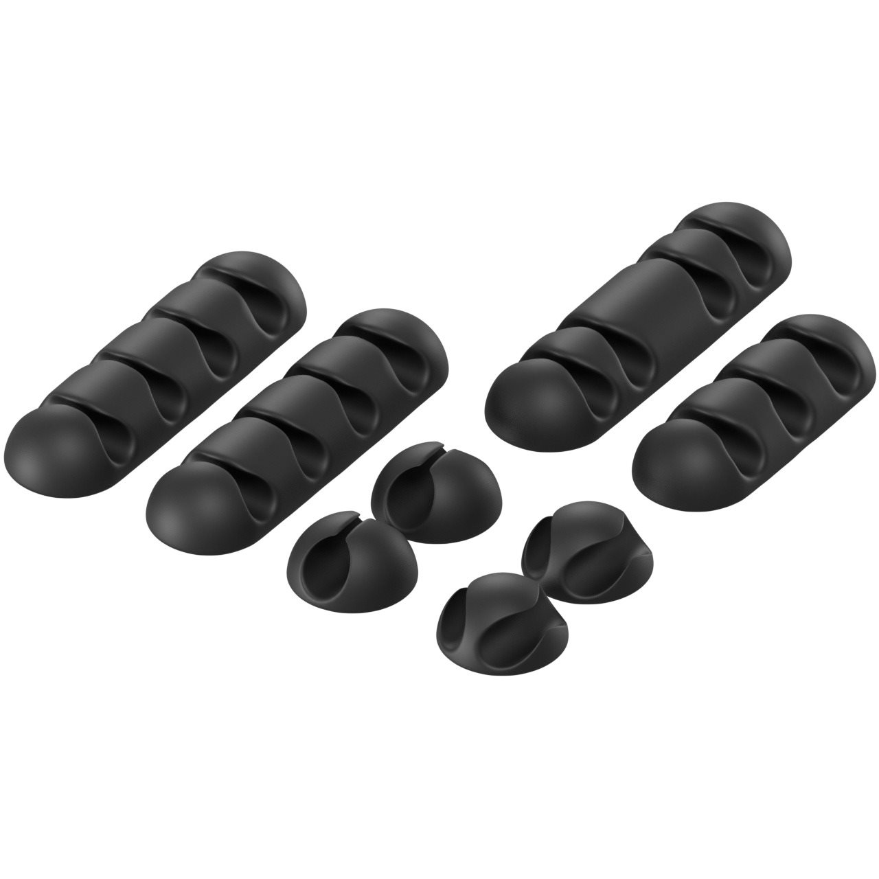 AlzaPower Cable Clips Mix 8 pcs fekete (APW-COGBMIX8B)-0