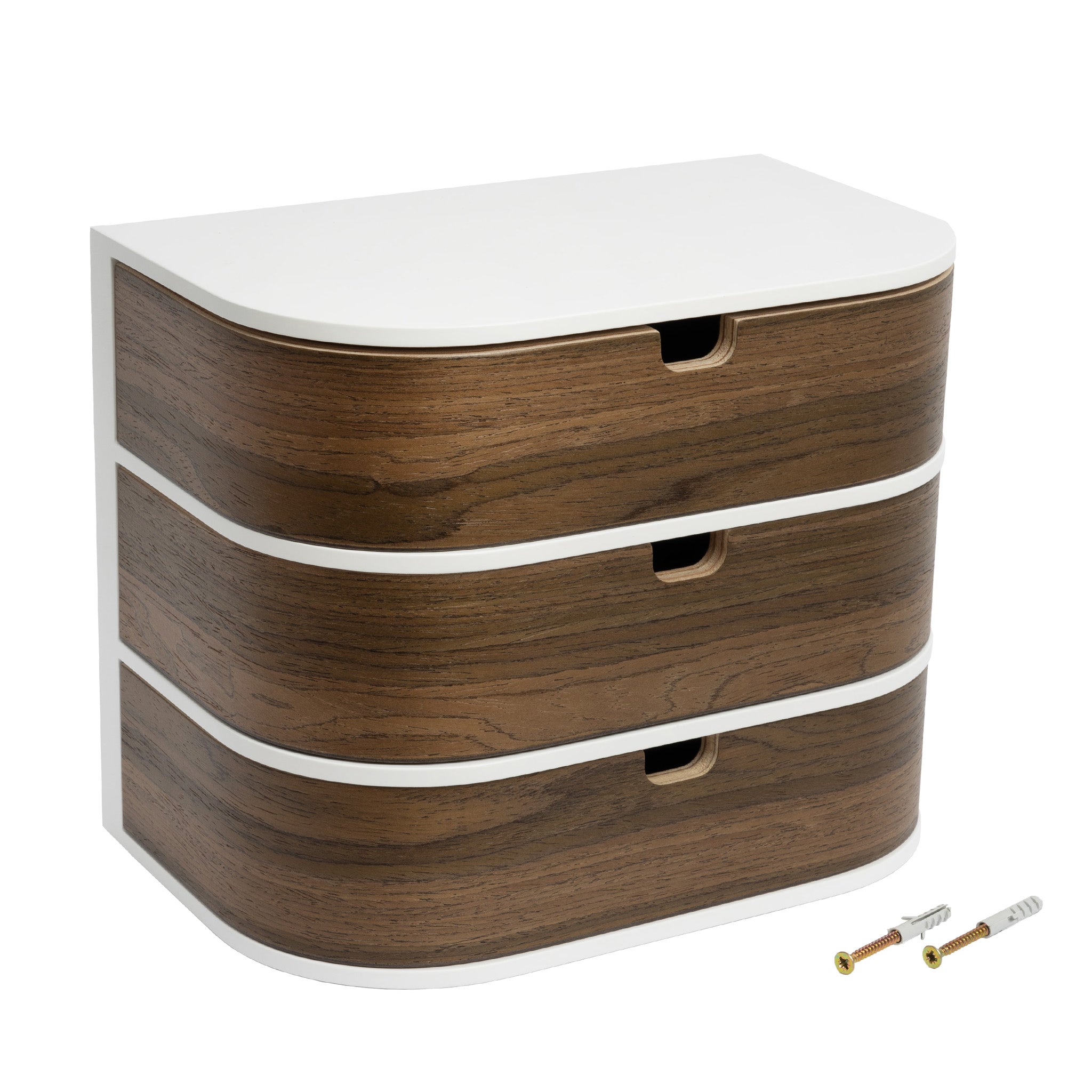 Mounted separate wood drawer box, Desk organization ideas-7