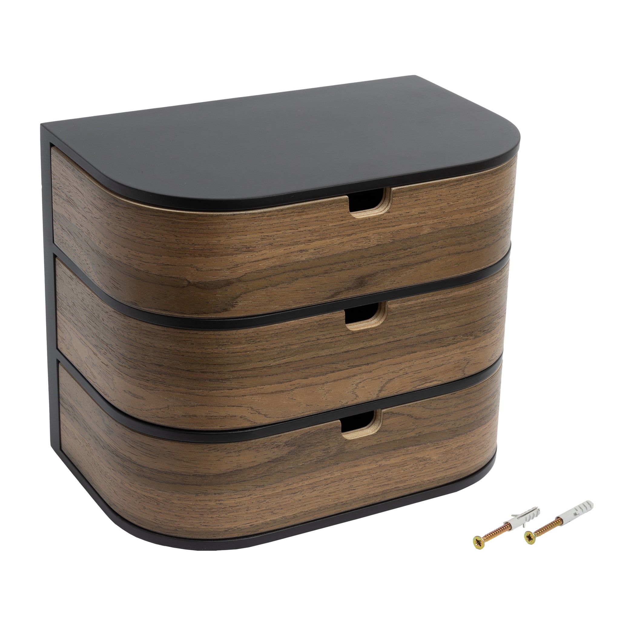 Mounted separate wood drawer box, Desk organization ideas-8