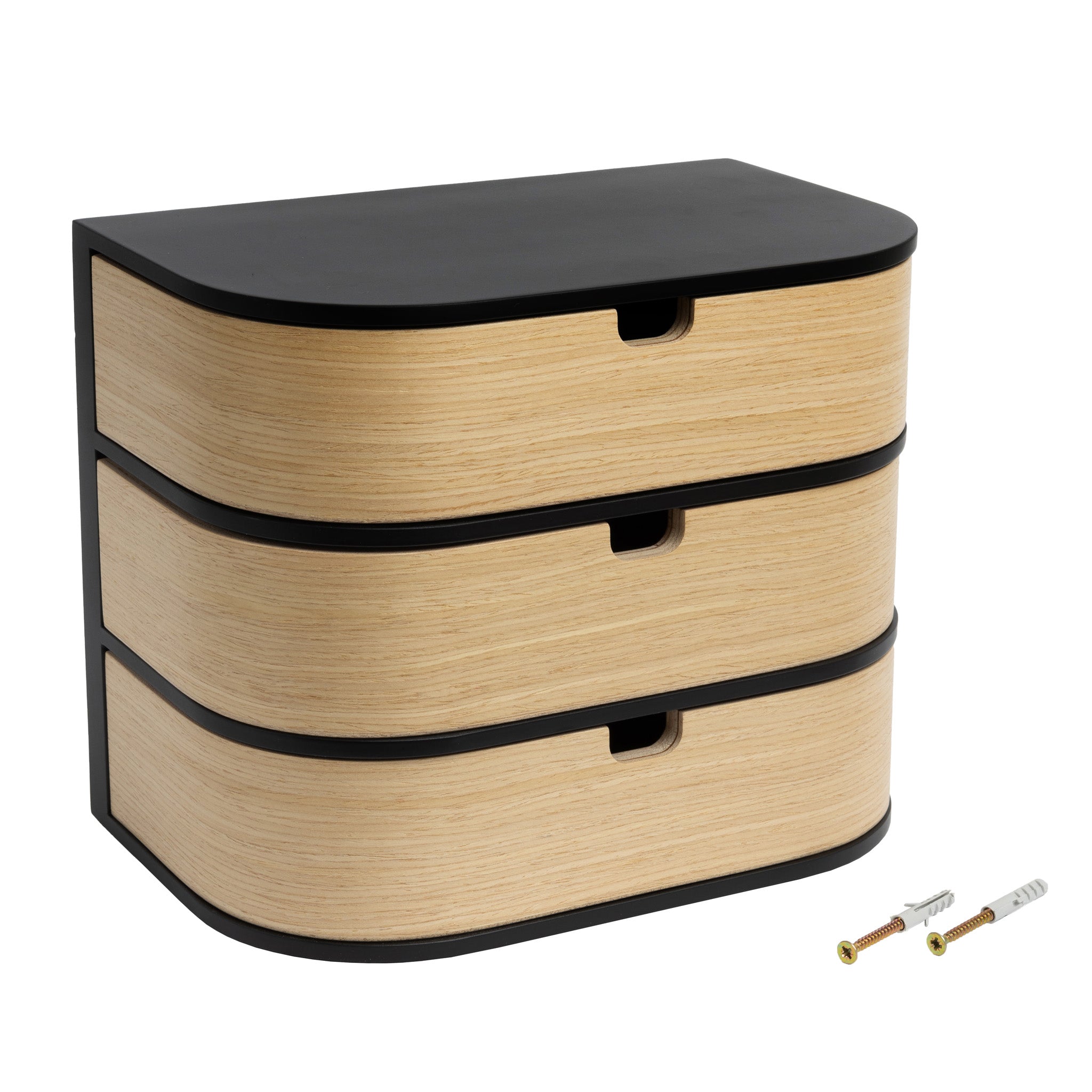 Mounted separate wood drawer box, Desk organization ideas-6